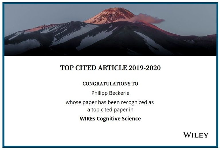 Paper by Prof. Dr.-Ing. Philipp Beckerle among the top-cited papers