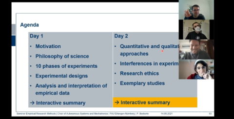 Zum Artikel "Prof. Dr.-Ing. Philipp Beckerle gave a seminar on „Empirical Research Methods“ at SIRSLab of University of Siena"